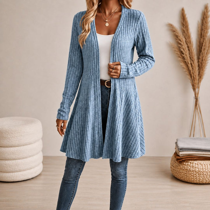 Varenna Ribbed Open-Front Cardigan