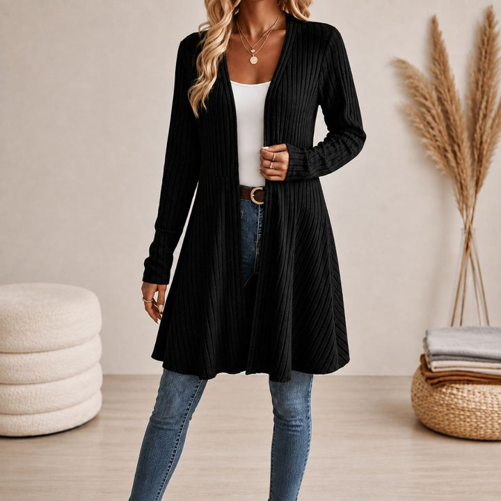 Varenna Ribbed Open-Front Cardigan