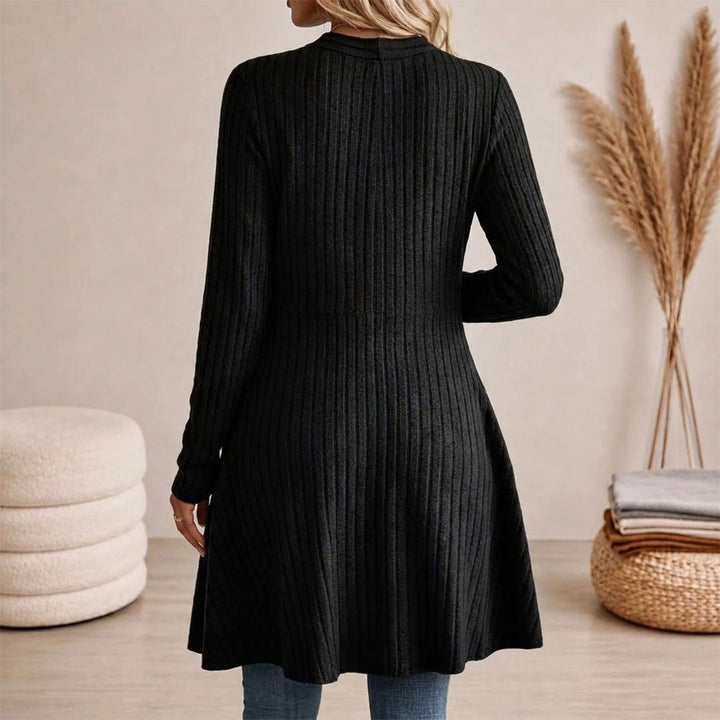Varenna Ribbed Open-Front Cardigan