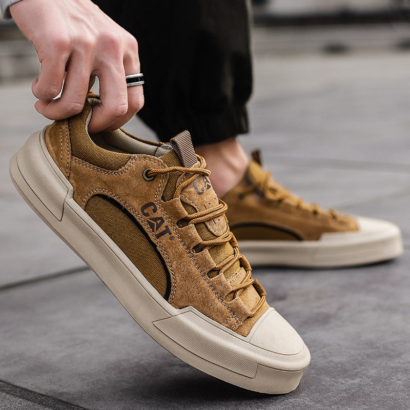 UrbanEdge Rugged Leather Sneakers