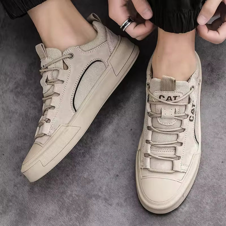 UrbanEdge Rugged Leather Sneakers