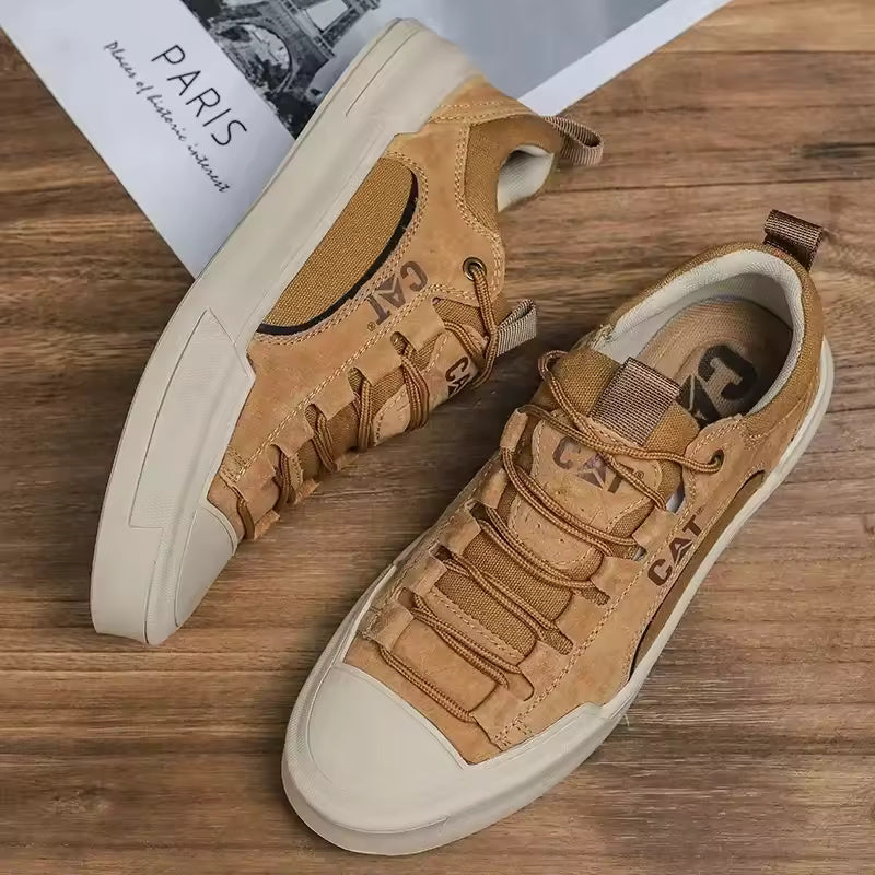 UrbanEdge Rugged Leather Sneakers