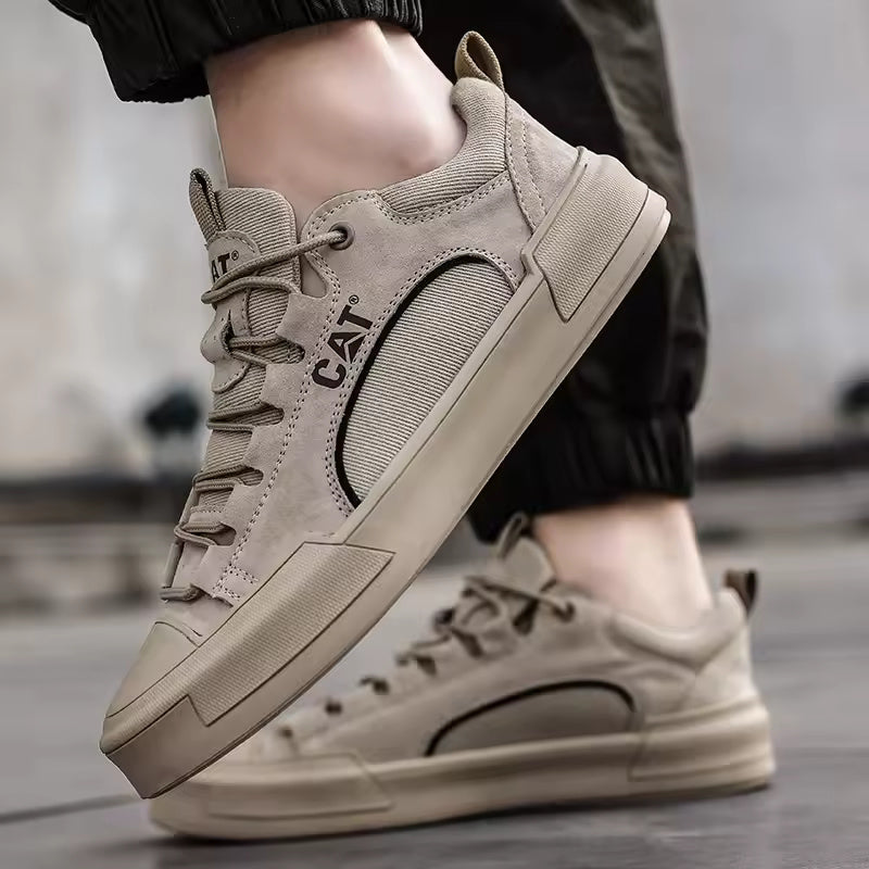 UrbanEdge Rugged Leather Sneakers