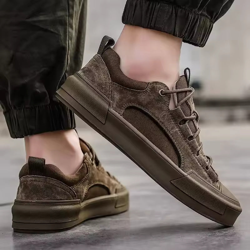 UrbanEdge Rugged Leather Sneakers